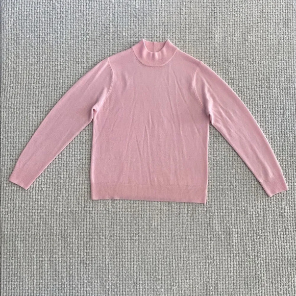 VINTAGE Pink Mockneck “Blair” Sweater Size Large - Picture 2 of 4